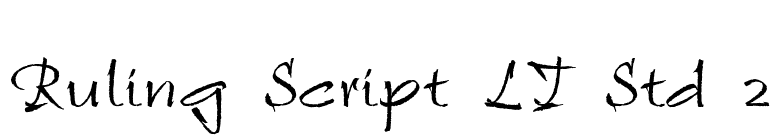Ruling Script LT Std 2 font preview