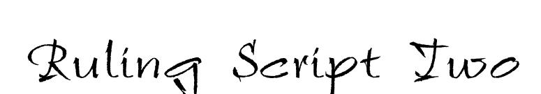 Ruling Script Two font preview