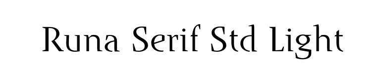 Runa Serif Std Light font preview