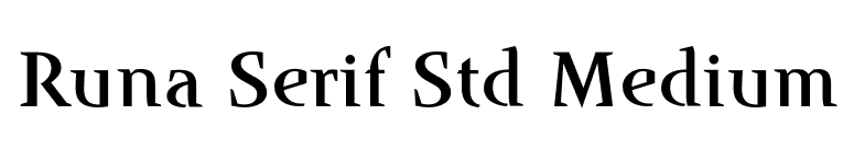 Runa Serif Std Medium font preview