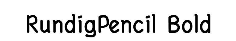 RundigPencil Bold font preview