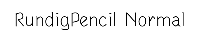 RundigPencil Normal font preview