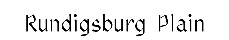 Rundigsburg Plain font preview