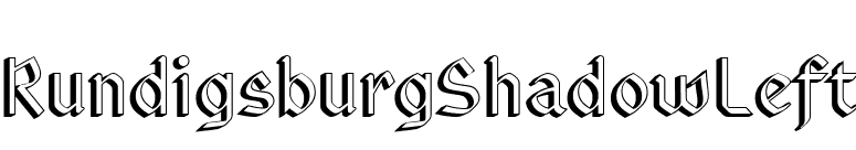 RundigsburgShadowLeft font preview