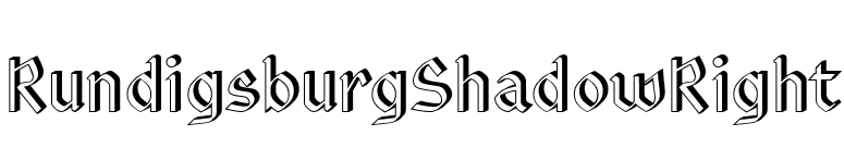RundigsburgShadowRight font preview