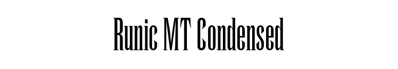 Runic MT Condensed font preview