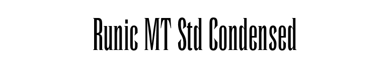 Runic MT Std Condensed font preview