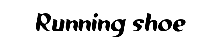 Running shoe font preview