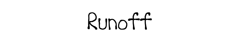 Runoff font preview