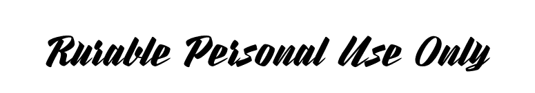 Rurable Personal Use Only font preview