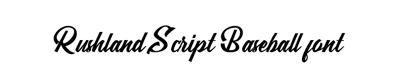 Rushland Script Baseball font font preview