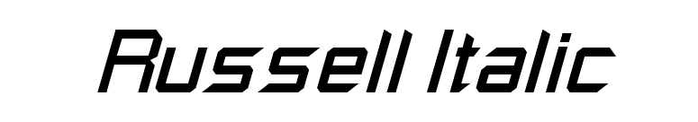 Russell Italic font preview