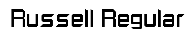 Russell Regular font preview