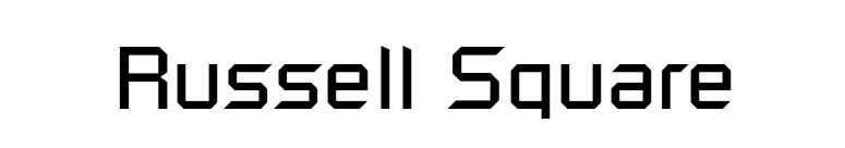 Russell Square font preview
