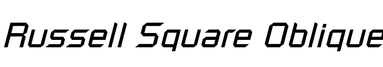 Russell Square Oblique font preview