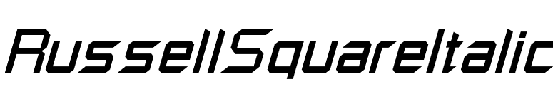 RussellSquareItalic font preview