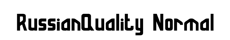 RussianQuality Normal font preview