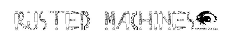 Rusted MachineSW font preview