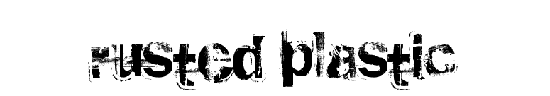 rusted plastic font preview