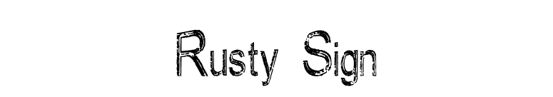 Rusty Sign font preview