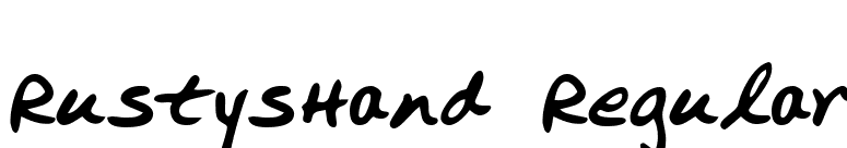 RustysHand Regular font preview