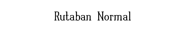 Rutaban Normal font preview