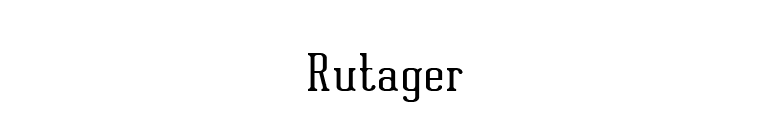 Rutager font preview