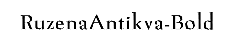 RuzenaAntikva-Bold font preview