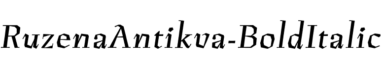 RuzenaAntikva-BoldItalic font preview