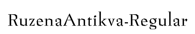 RuzenaAntikva-Regular font preview