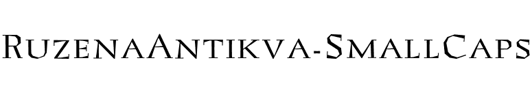 RuzenaAntikva-SmallCaps font preview