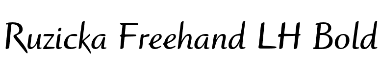 Ruzicka Freehand LH Bold font preview