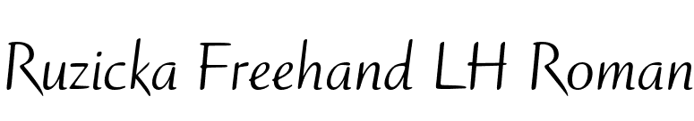 Ruzicka Freehand LH Roman font preview