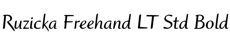 Ruzicka Freehand LT Std Bold font preview