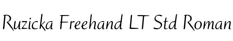 Ruzicka Freehand LT Std Roman font preview