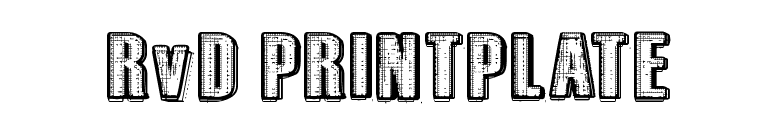 RvD_PRINTPLATE font preview