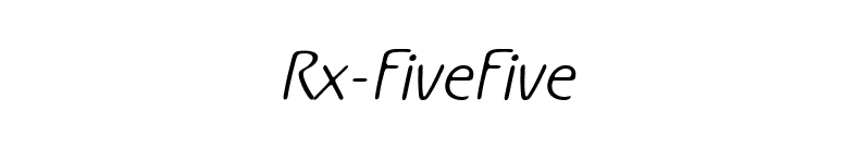Rx-FiveFive font preview