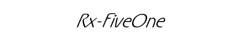 Rx-FiveOne font preview