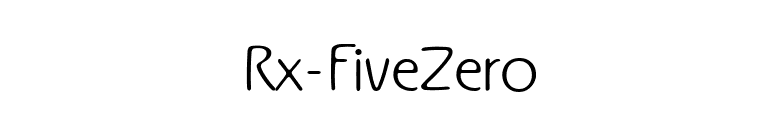 Rx-FiveZero font preview