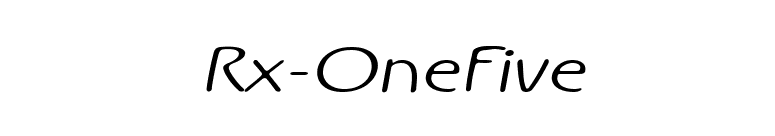 Rx-OneFive font preview