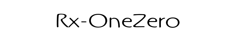 Rx-OneZero font preview