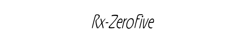 Rx-ZeroFive font preview