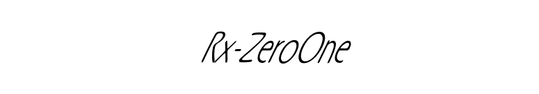 Rx-ZeroOne font preview