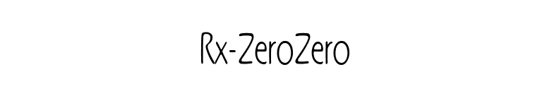 Rx-ZeroZero font preview