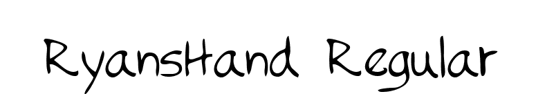 RyansHand Regular font preview