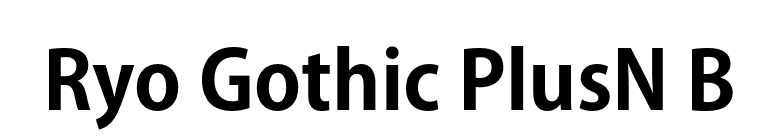Ryo Gothic PlusN B font preview