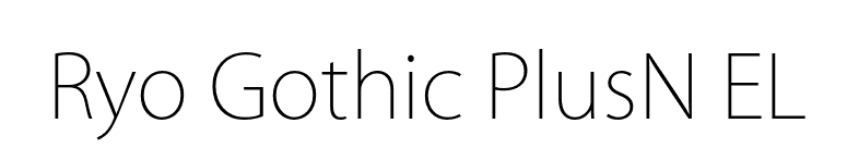 Ryo Gothic PlusN EL font preview