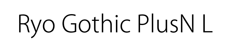 Ryo Gothic PlusN L font preview