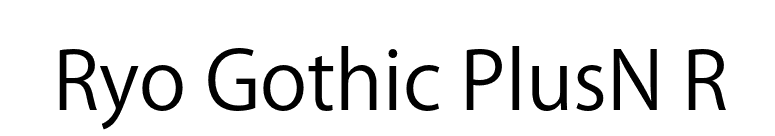 Ryo Gothic PlusN R font preview