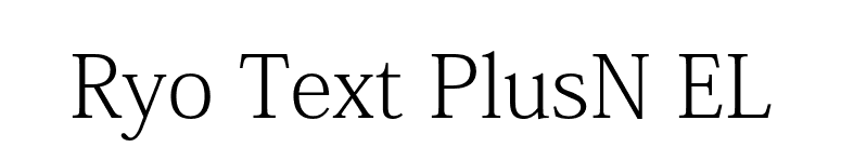 Ryo Text PlusN EL font preview